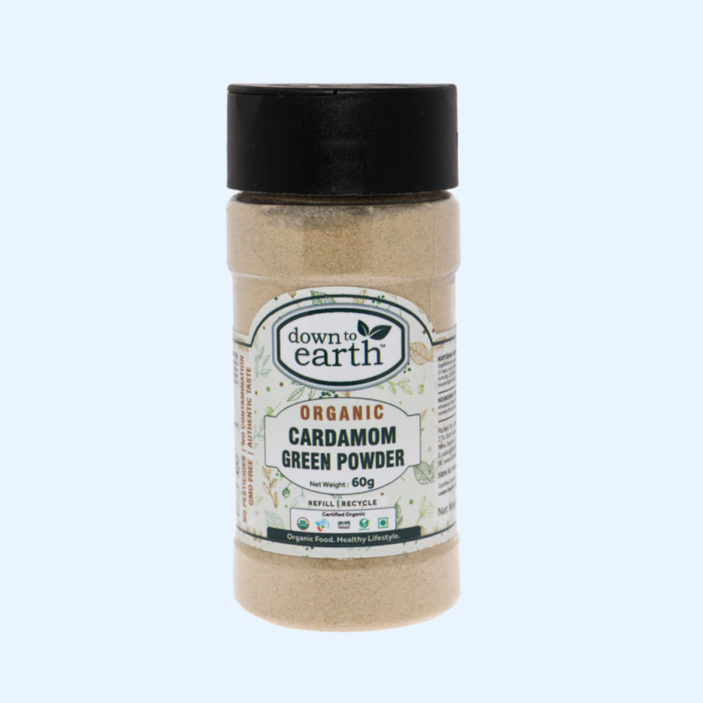 Organic Cardamom Green Powder 60g (Down To Earth)