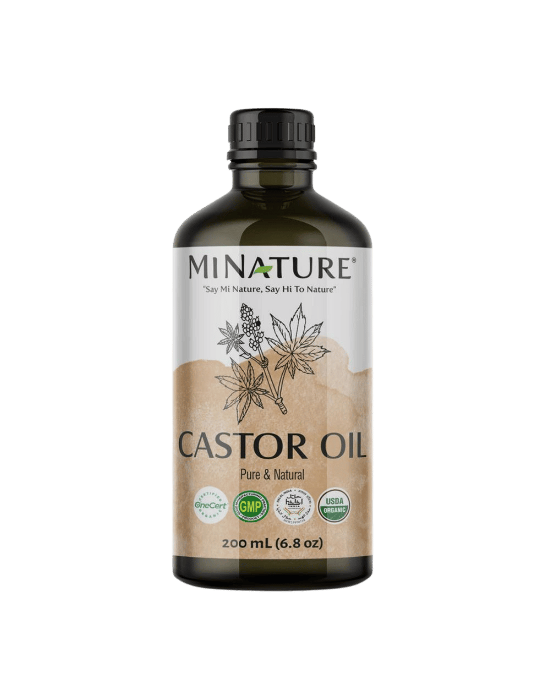 Organic Cold Pressed Castor Oil 200ml (Glass Bottle)