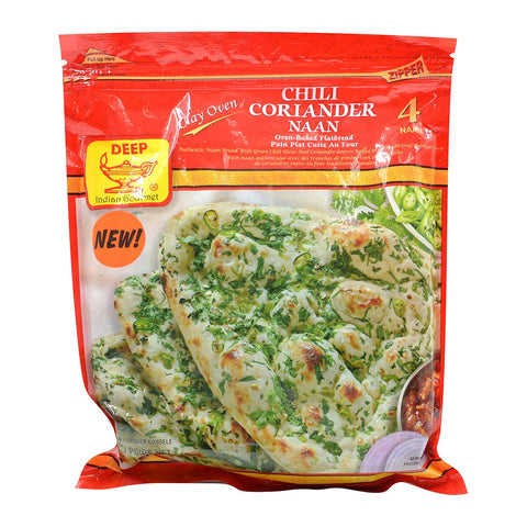 Frozen Chilli Coriander Naan 316g (4 Naan)