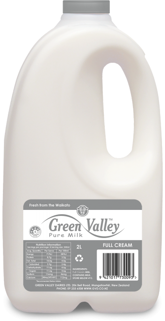 Green Valley Full Cream 4% Fat Milk 2L