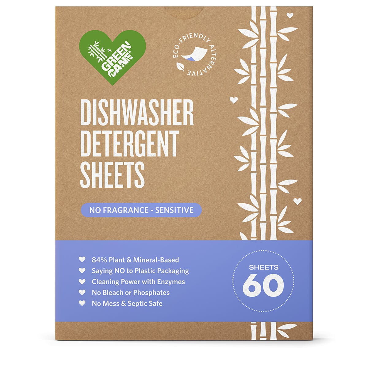 Green Cane Dishwasher Detergent Sheets (60 Sheets)