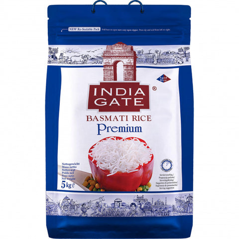 India Gate Premium Basmati Rice 5kg (Only 1 per customer allowed)