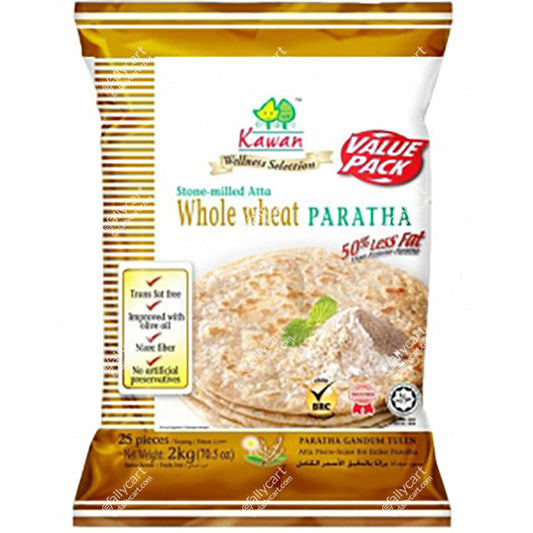 Frozen Whole Wheat Paratha Value Pack 25pc (Kawan)