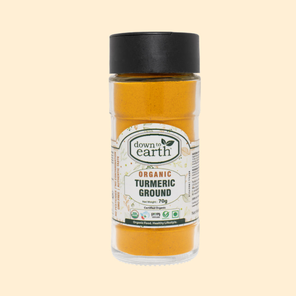 Organic Turmeric Ground 70g (Down To Earth)