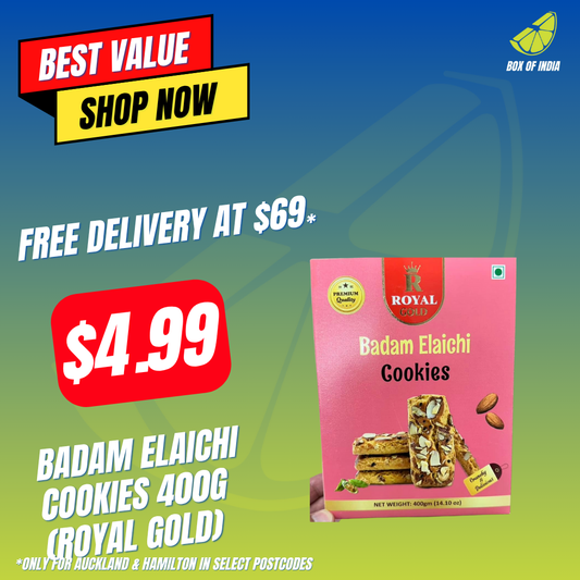 Badam Elaichi Cookies 400g (Royal Gold)