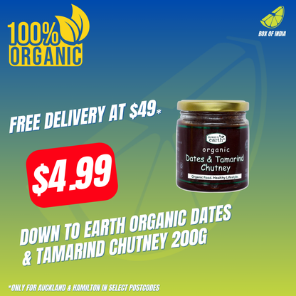 Organic Dates & Tamarind Chutney 200g (Down To Earth)