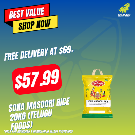 Sona Masoori Rice 20Kg (Telugu Foods)