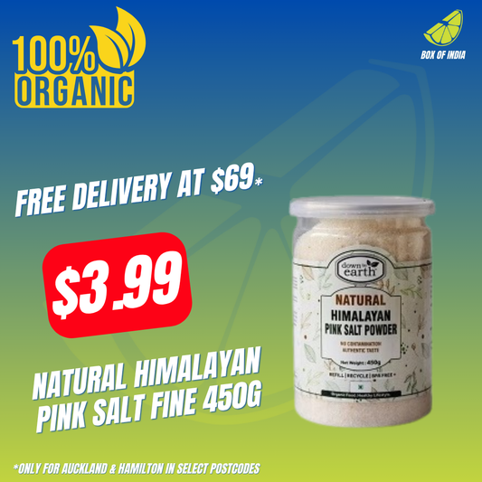 Natural Himalayan Pink Salt Fine 450g (Down To Earth)