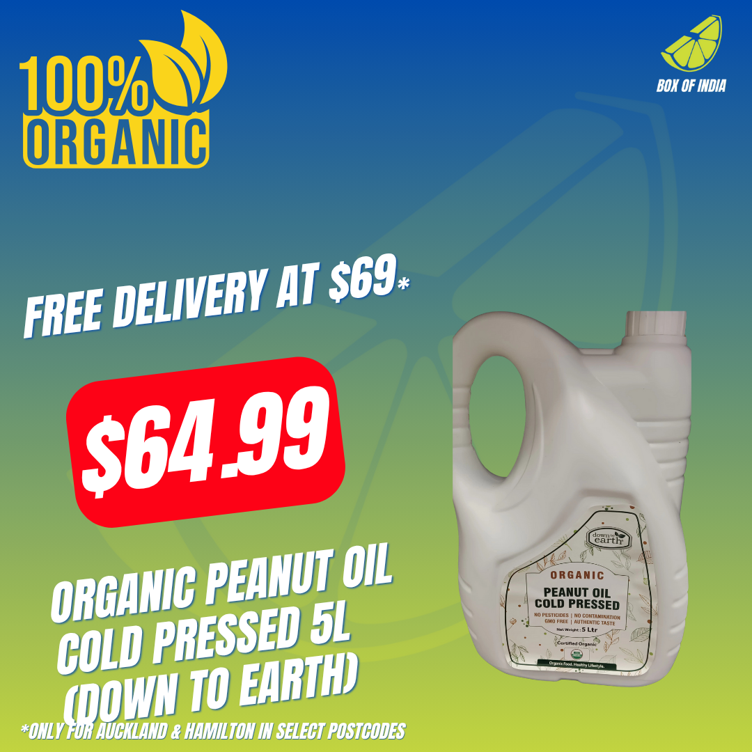 Organic Peanut Oil Cold Pressed 5L (Down To Earth)