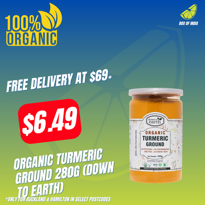 Organic Turmeric Ground 280g (Down To Earth)