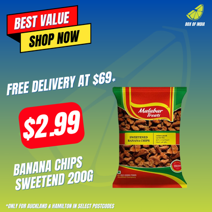 Banana Chips Sweetend 200g (Malabar Treats)