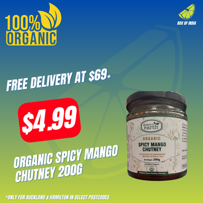 Organic Spicy Mango Chutney 200g (Down To Earth)