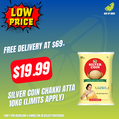 Silver Coin Chakki Atta 10kg (Limits Apply)