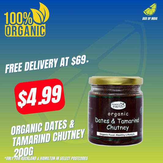 Organic Dates & Tamarind Chutney 200g (Down To Earth)