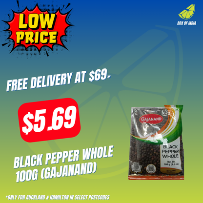 Black Pepper Whole 100g (Gajanand)