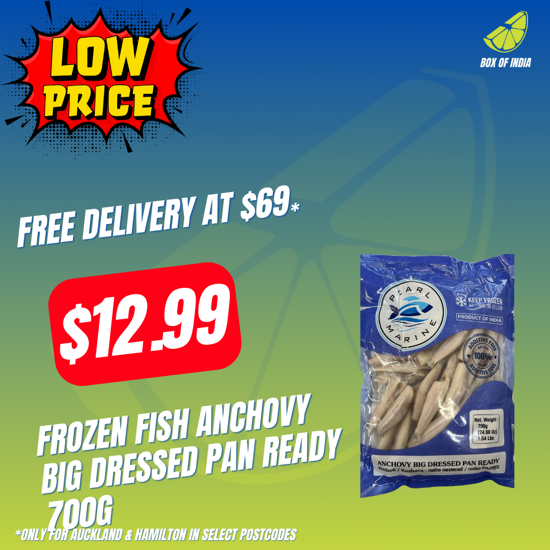 Frozen Fish Anchovy Big Dressed Pan Ready 700g (Product of India)