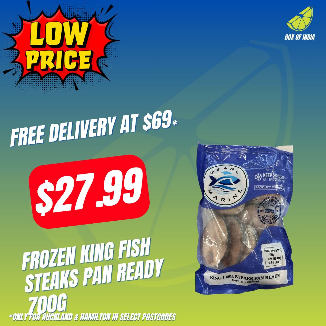 Frozen King Fish Steaks Pan Ready 700g (Product of India)