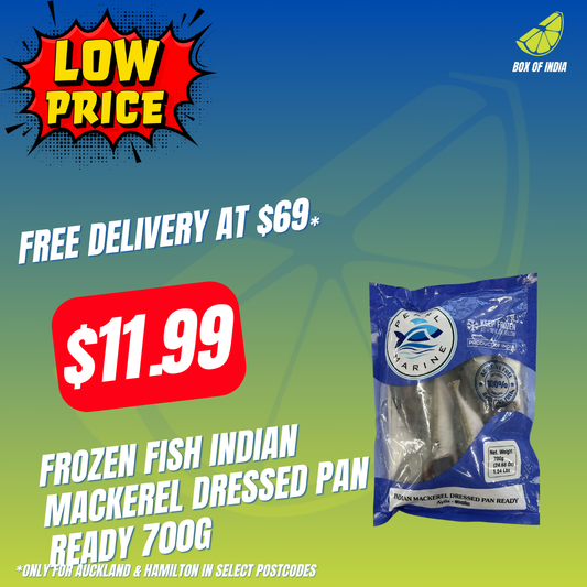 Frozen Fish Indian Mackerel Dressed Pan Ready 700g (Product of India)