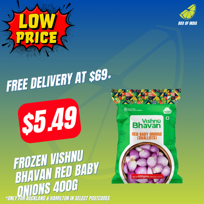 Frozen Red Baby onions 400g (Vishnu Bhavan)