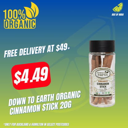 Organic Cinnamon Stick 20g (Down To Earth)