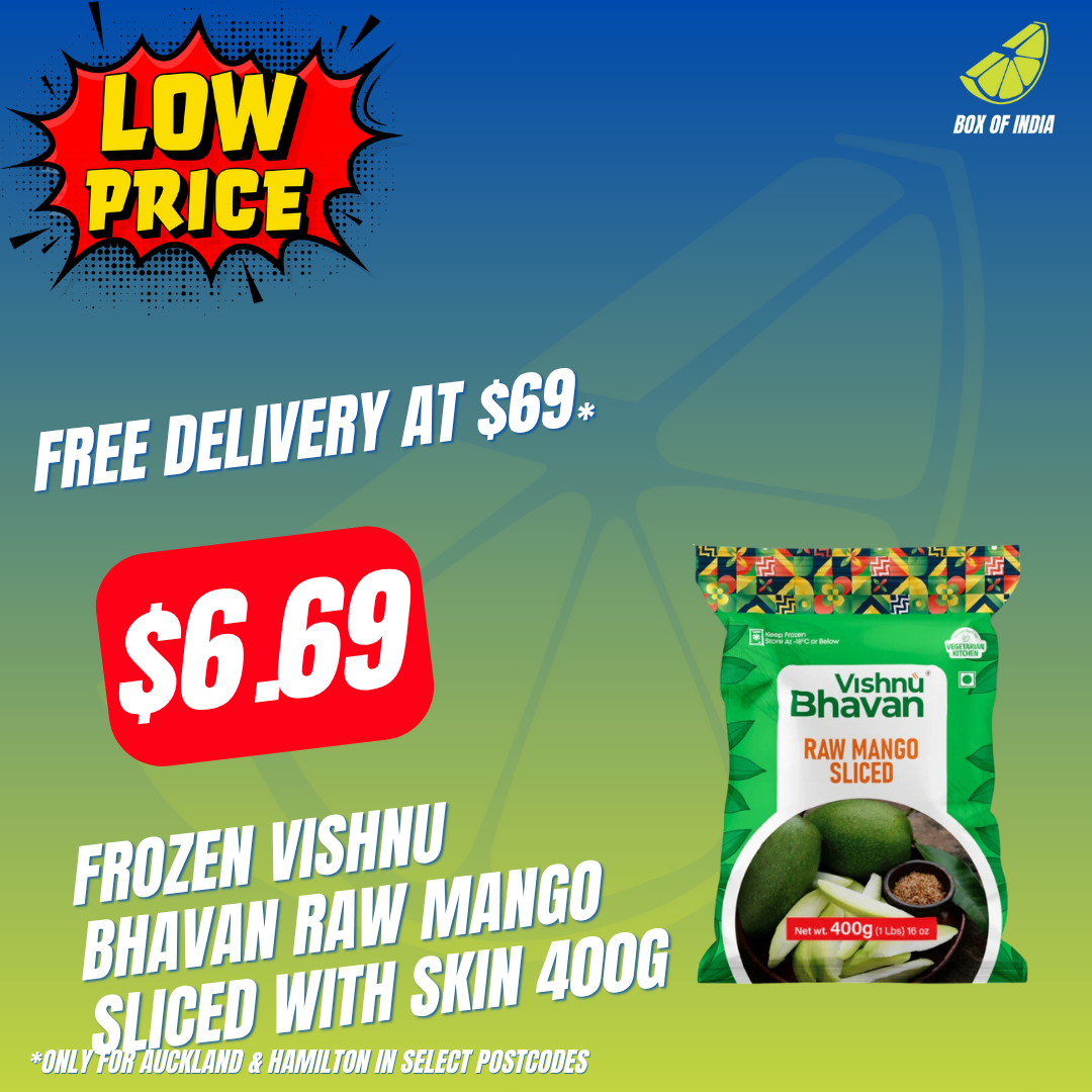 Frozen Raw mango Sliced With Skin 400g (Vishnu Bhavan)