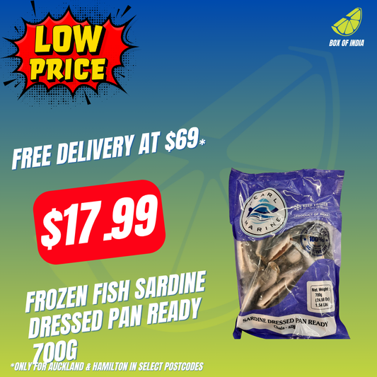 Frozen Fish Sardine Dressed Pan Ready 700g (Product of India)