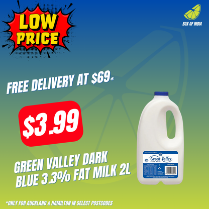 Green Valley Dark Blue 3.3% Fat Milk 2L
