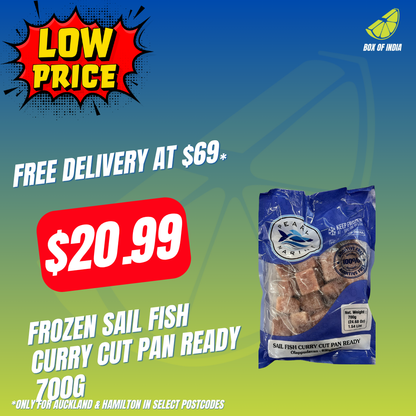 Frozen Sail Fish Curry Cut Pan Ready 700g ( Product of India)