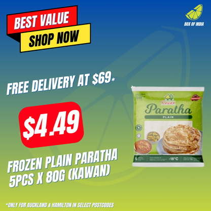 Frozen Plain Paratha 5pcs x 80g (Kawan)