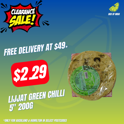 Lijjat Green Chilli 5" 200g