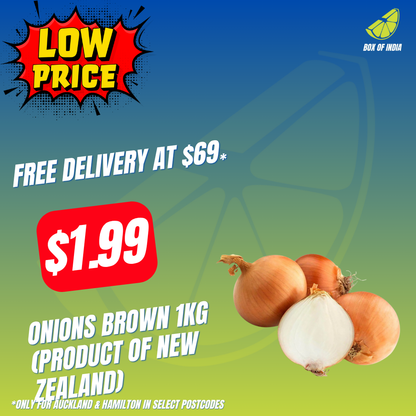 Onions Brown 1kg (Product of New Zealand)