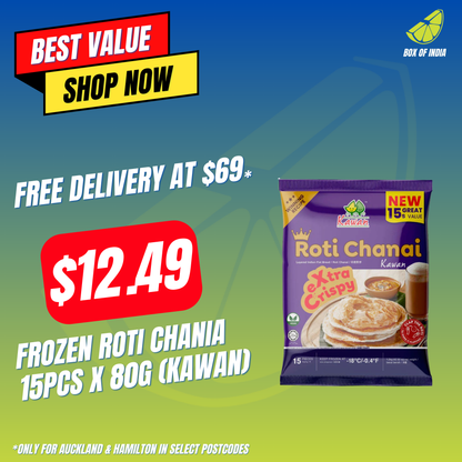Frozen Roti Chania 15pcs x 80g (Kawan)