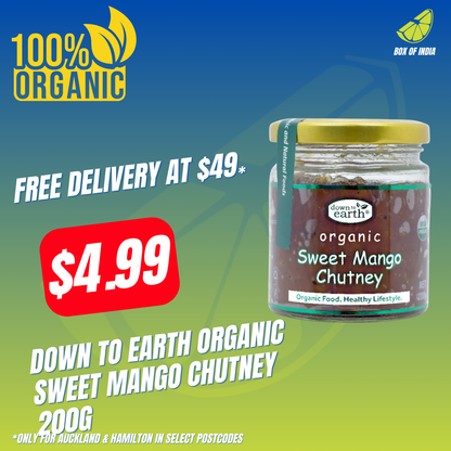 Organic Sweet Mango Chutney 200g (Down To Earth)