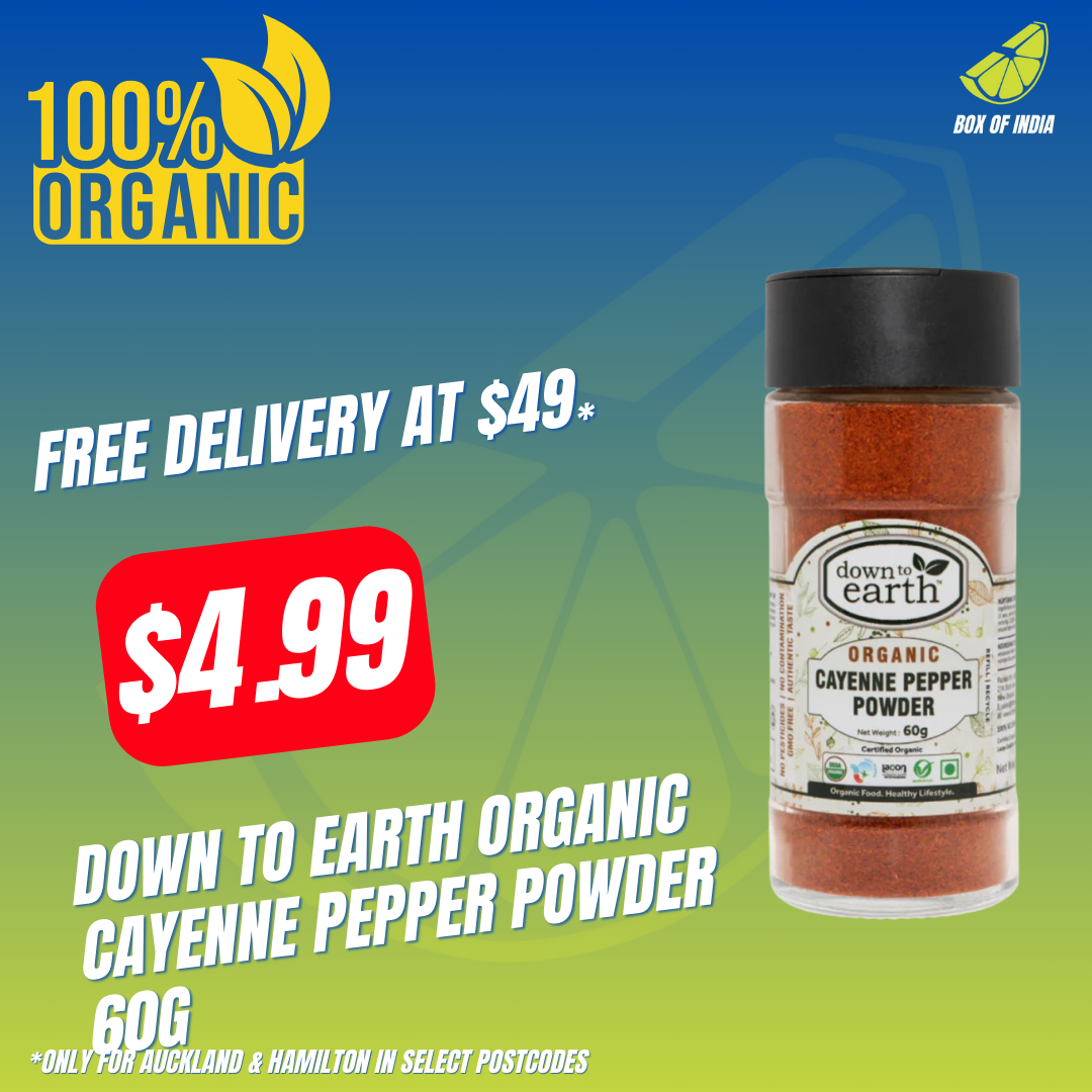 Organic Cayenne Pepper Powder 60g (Down To Earth)
