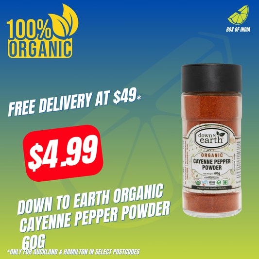 Down To Earth Organic Cayenne Pepper Powder 60g