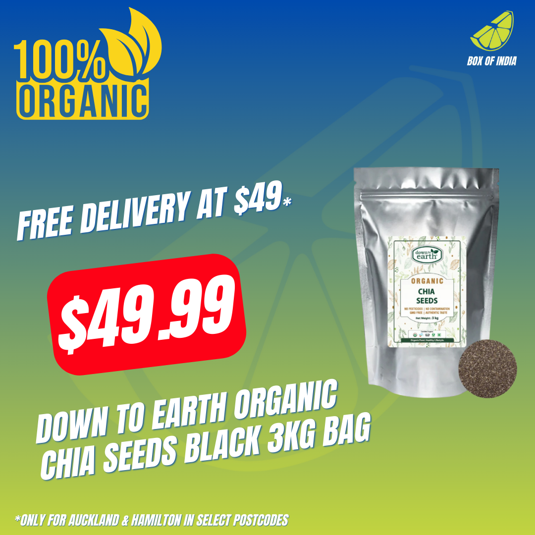 Organic Chia Seeds Black 3kg Bag (Down To Earth)
