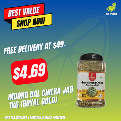 Moong Dal Chilka Jar 1Kg (Royal Gold)