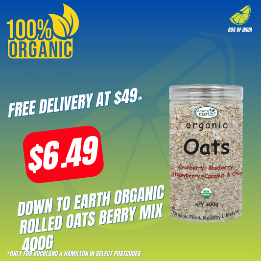 Down To Earth Organic Rolled Oats Berry Mix 400g