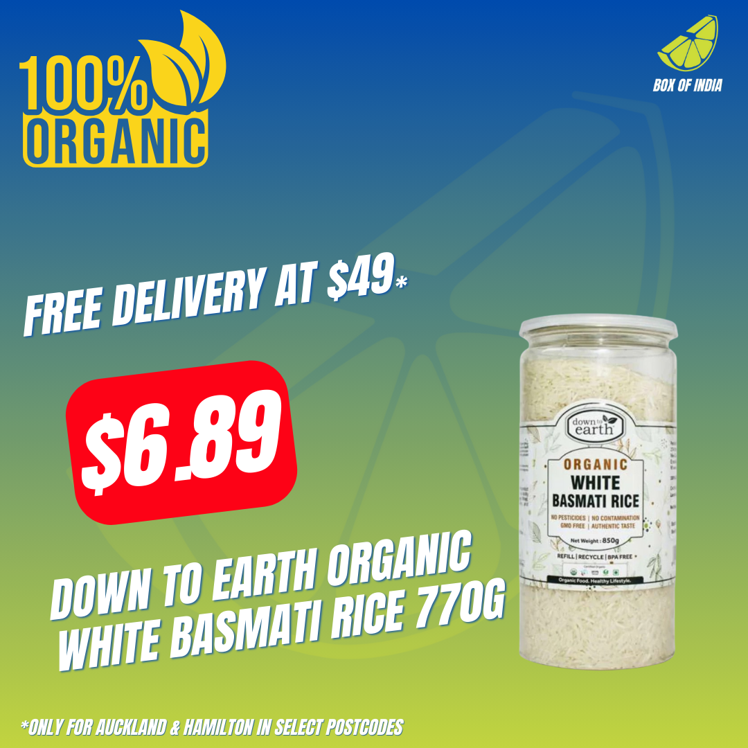 Organic White Basmati Rice 770g (Down To Earth)