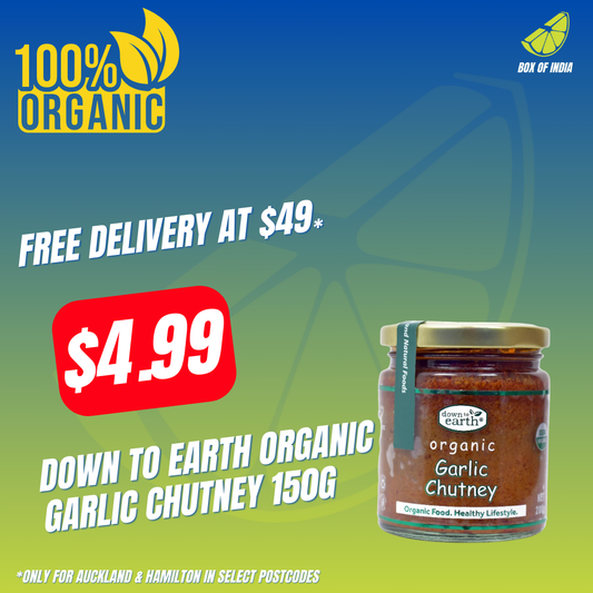 Down To Earth Organic Garlic Chutney 150g
