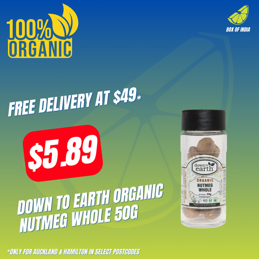 Down To Earth Organic Nutmeg Whole 50g