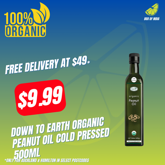 Down To Earth Organic Peanut Oil Cold Pressed 500ml
