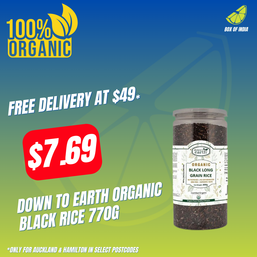 Organic Black Rice 770g (Down To Earth)