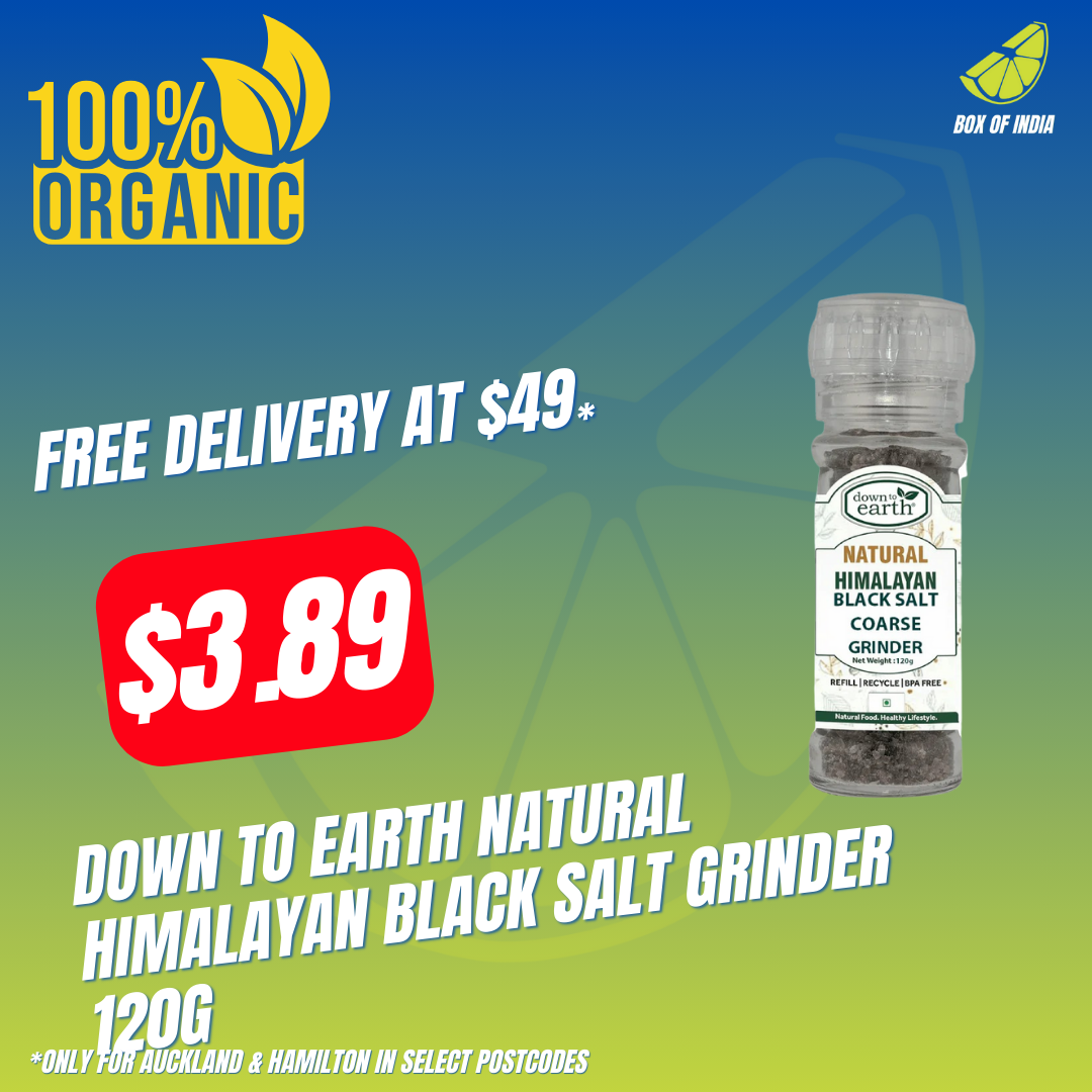 Natural Himalayan Black Salt Grinder 120g (Down To Earth)