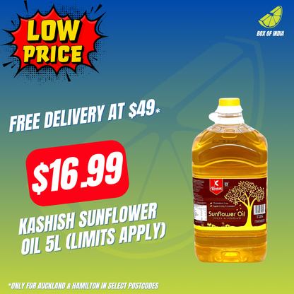 Kashish Sunflower Oil 5L (Limits Apply)