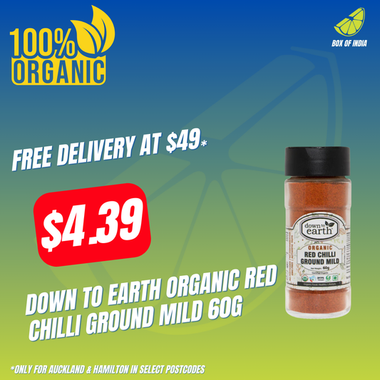 Down To Earth Organic Red Chilli Ground Mild 60g