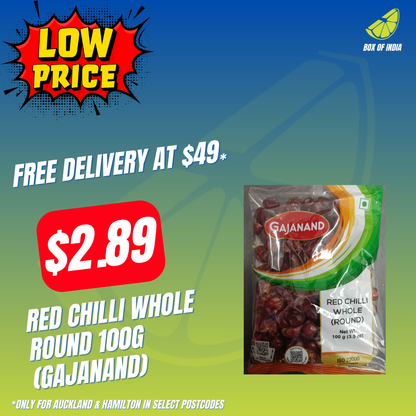Red Chilli Whole Round 100g (Gajanand)