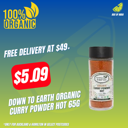 Organic Curry Powder Hot 65g (Down To Earth)