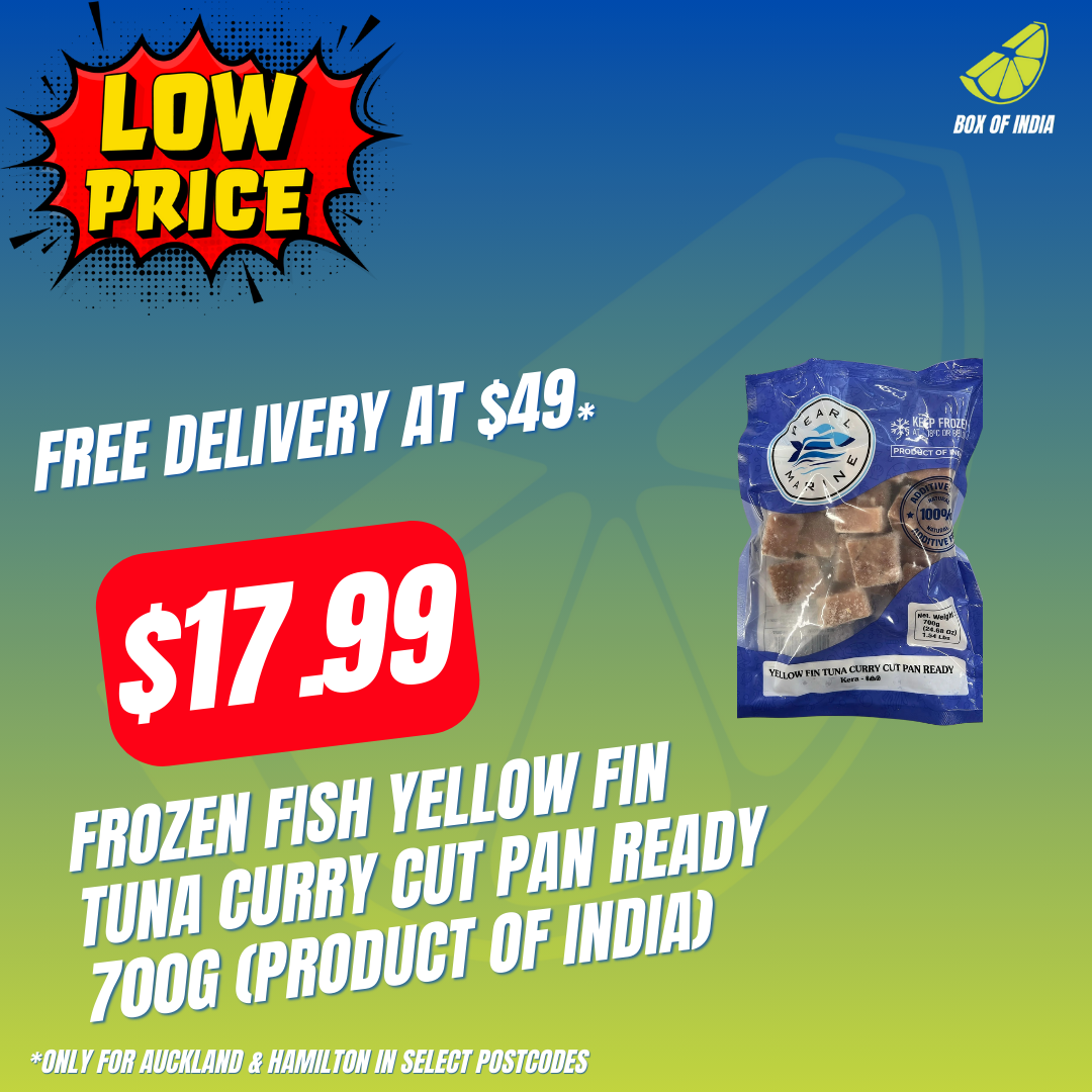Frozen Fish Yellow Fin Tuna Curry Cut Pan Ready 700g (Product of India)