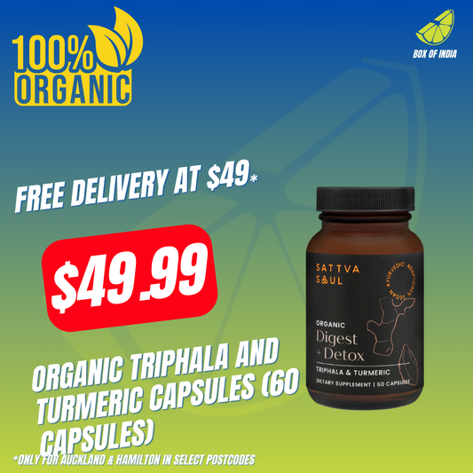 Organic Triphala and Turmeric Capsules (60 Capsules)